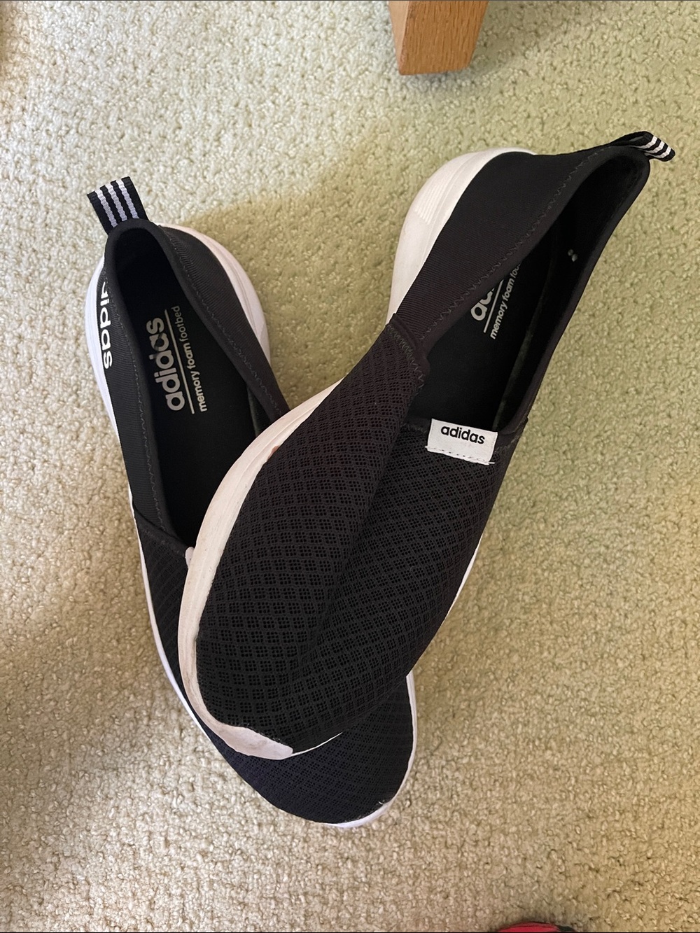 Adidas Black Slip-On Shoes